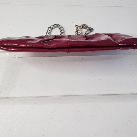 Express Design Studio Purple Clutch Small Chain Strap Patent Leather Bag - Picture 7 of 12